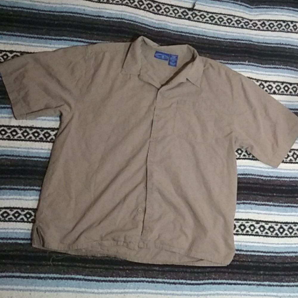 OP casual button down short sleeve collar shirt XL